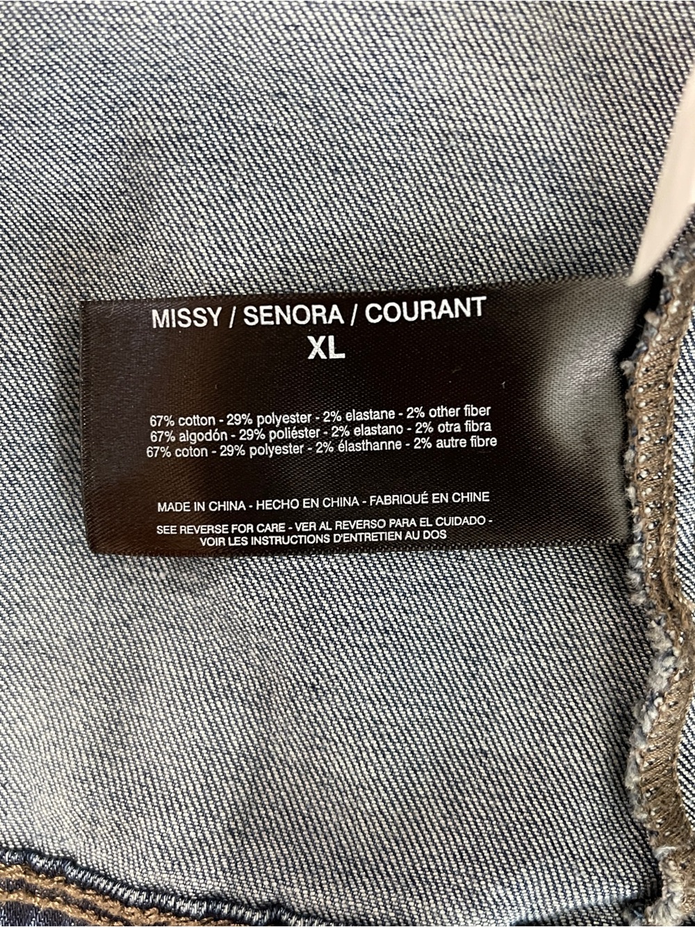 Nine West Stretch Dark Blue Denim Jean Jacket - Picture 6 of 7